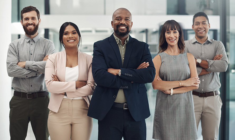 A group of people standing together